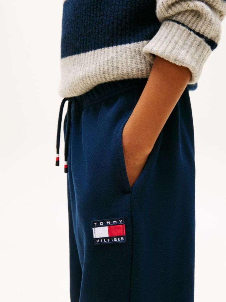 Blue Pantaloni Joggers Cu Logo Heritage Flag Si Mansete Cu Snur  Copii unisex