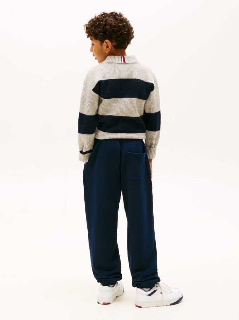 Blue Pantaloni Joggers Cu Logo Heritage Flag Si Mansete Cu Snur  Copii unisex