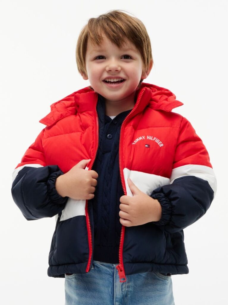 Multi Jacket Geaca Puffer Ripstop Cu Gluga Si Blocuri De Culori  Copii unisex