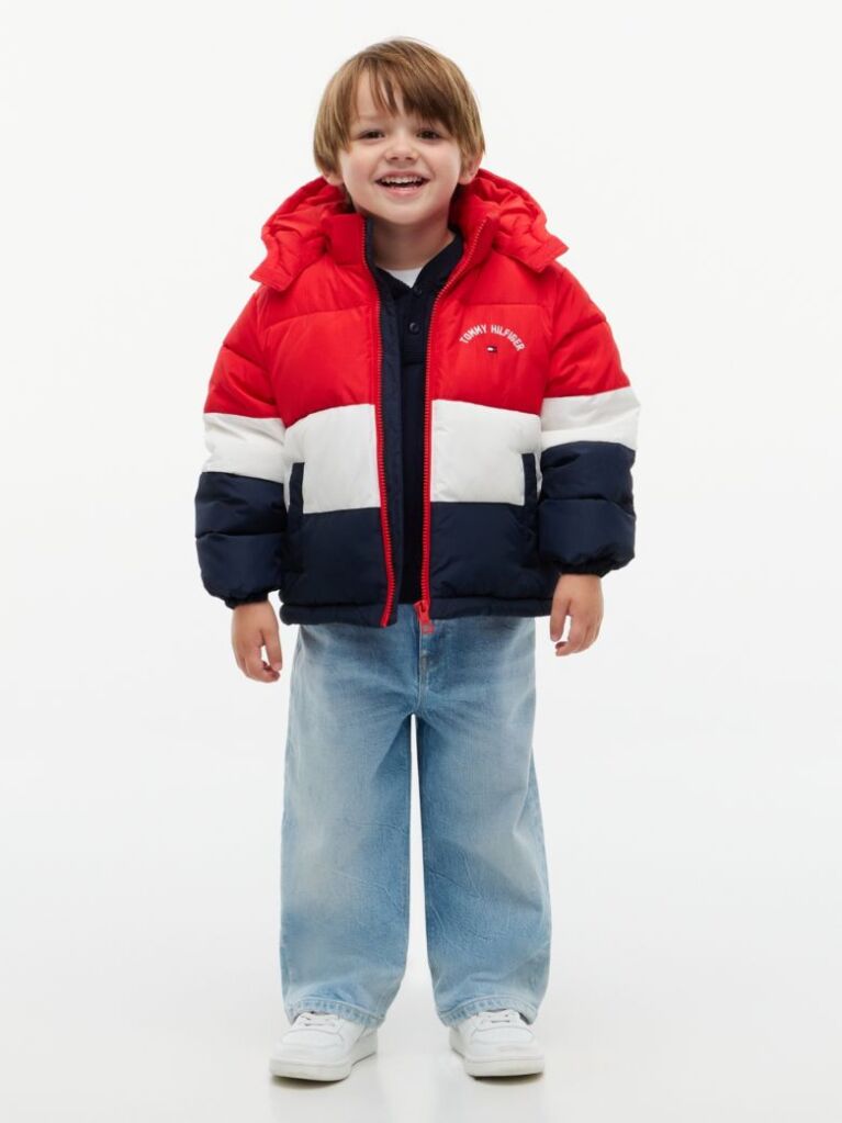 Multi Jacket Geaca Puffer Ripstop Cu Gluga Si Blocuri De Culori  Copii unisex