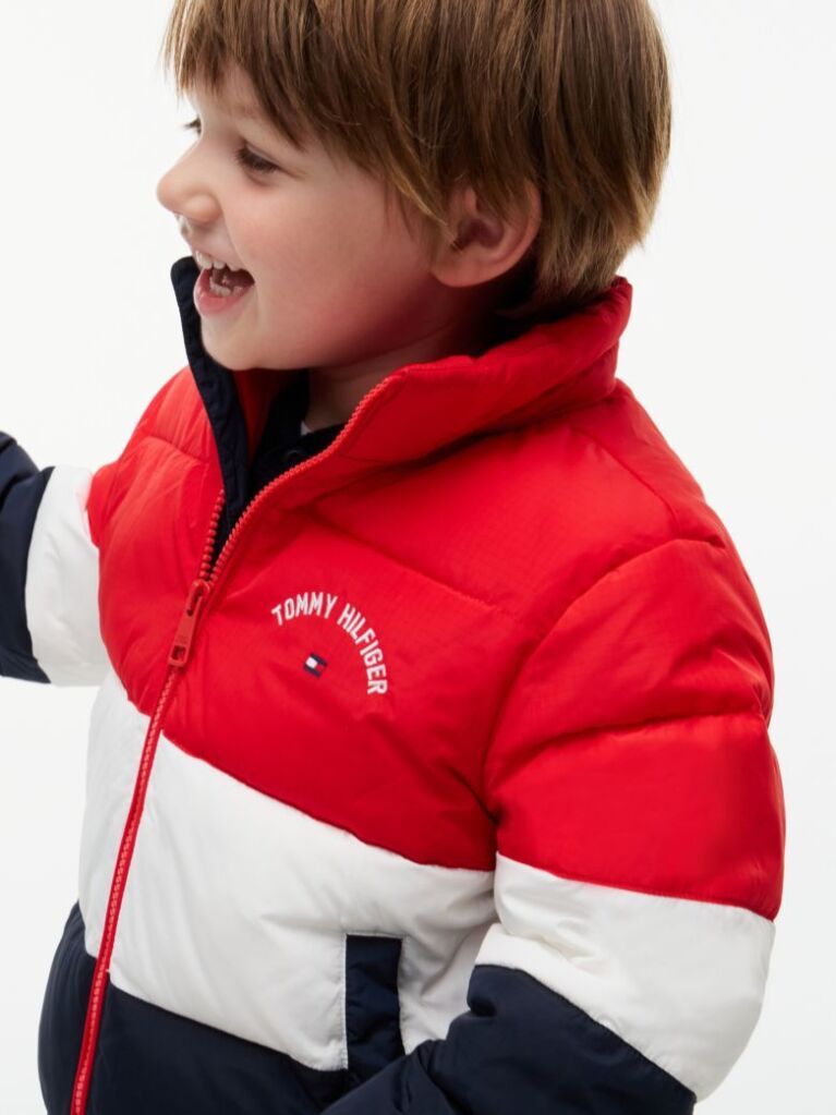 Multi Jacket Geaca Puffer Ripstop Cu Gluga Si Blocuri De Culori  Copii unisex