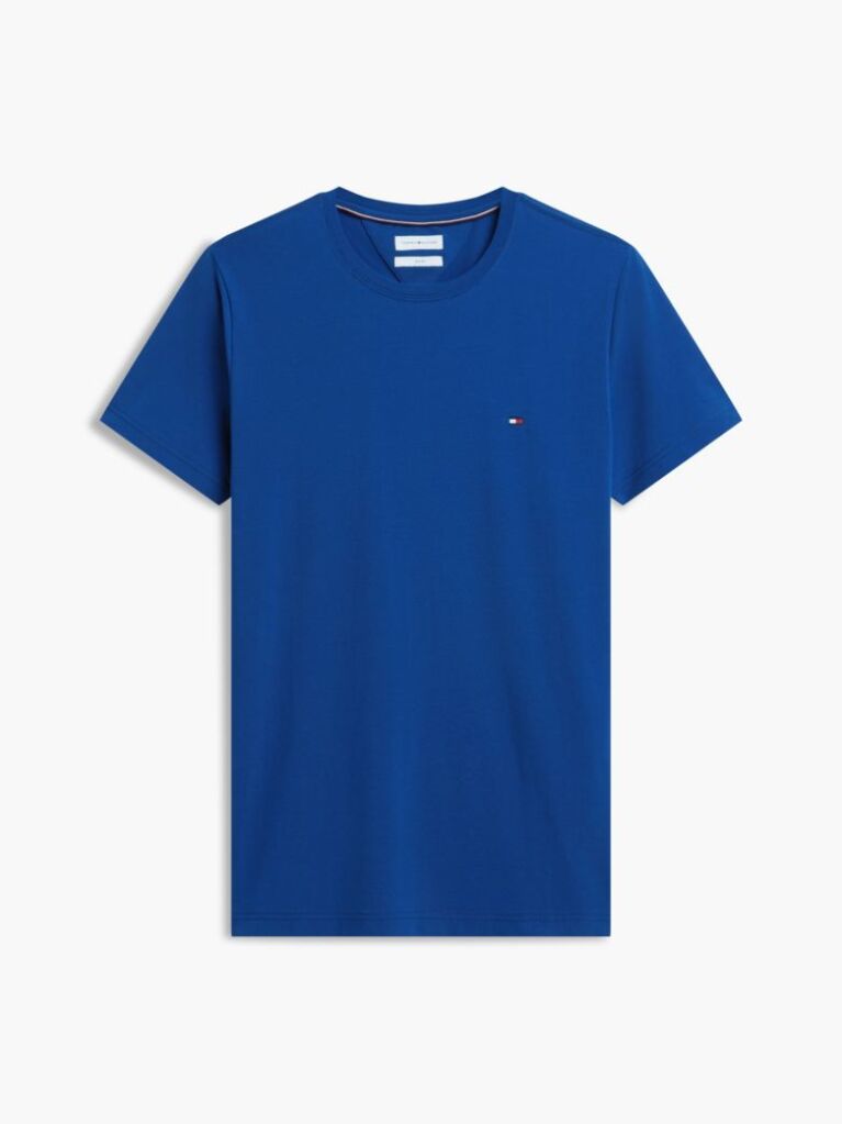 Blue Flag Embroidery Slim Fit T-Shirt  Men