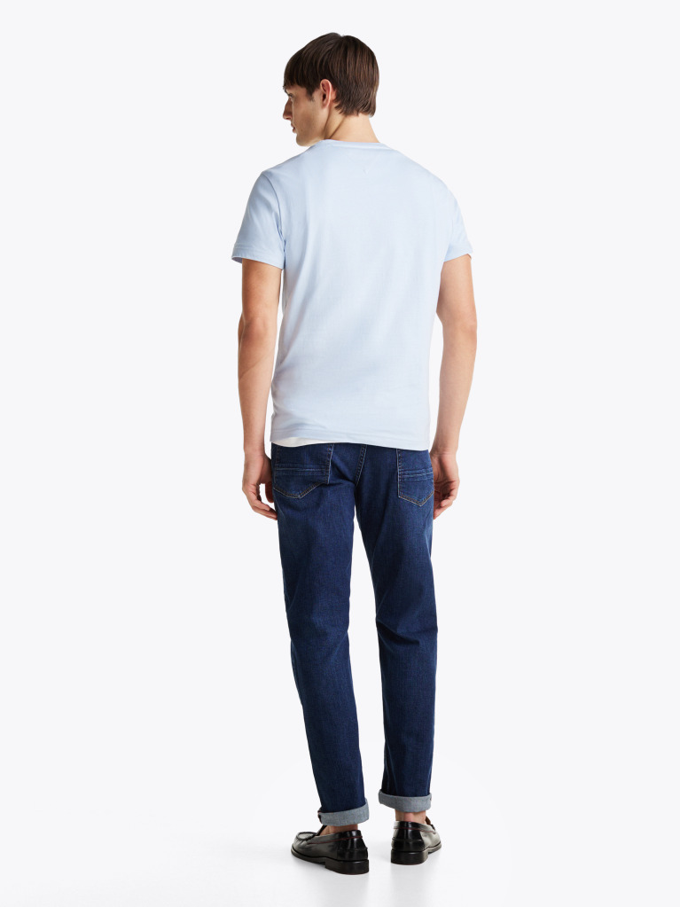 Blue Tricou Slim Fit Cu Logo  Barbati