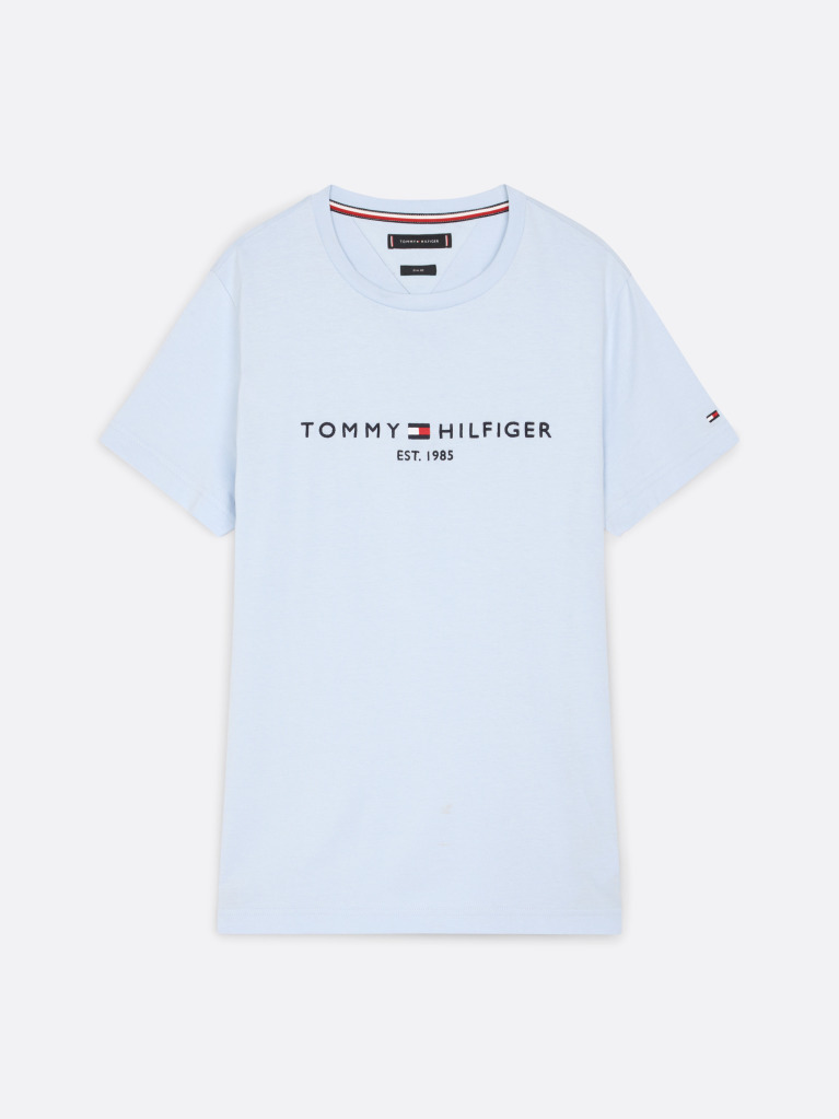 Blue Tricou Slim Fit Cu Logo  Barbati