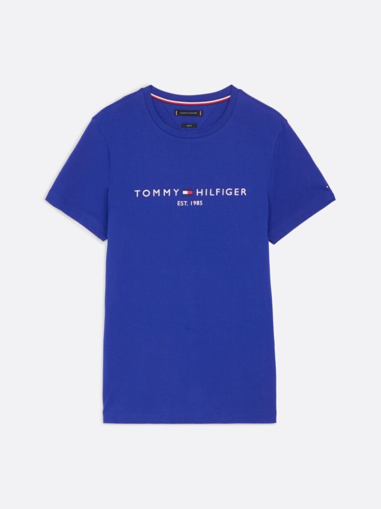 Blue Tricou Slim Fit Cu Logo  Barbati
