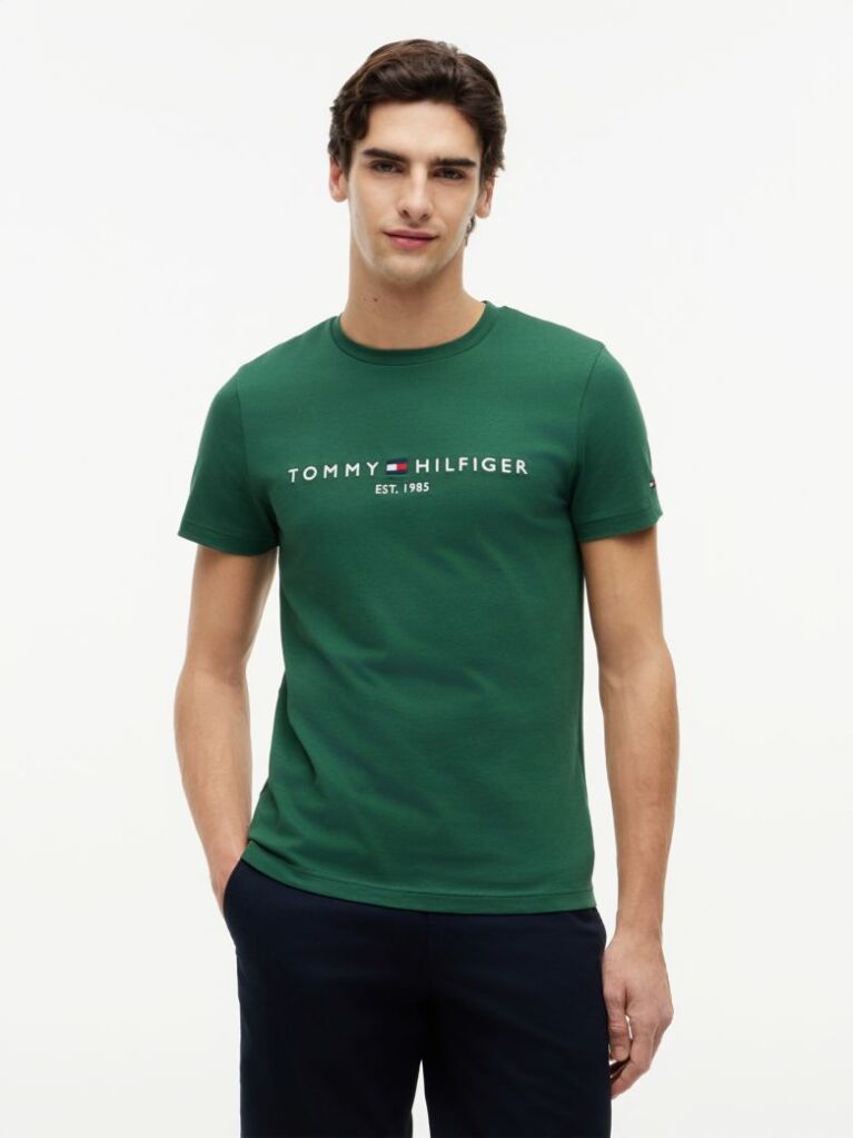 Green Logo Slim Fit Jersey T-Shirt  Men