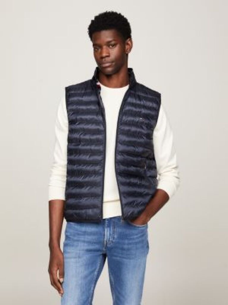 Blue PACKAGING QUILTED VEST FROM RECYCLED MATERIALS  Men