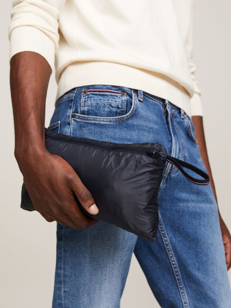 Blue PACKAGING QUILTED VEST FROM RECYCLED MATERIALS  Men