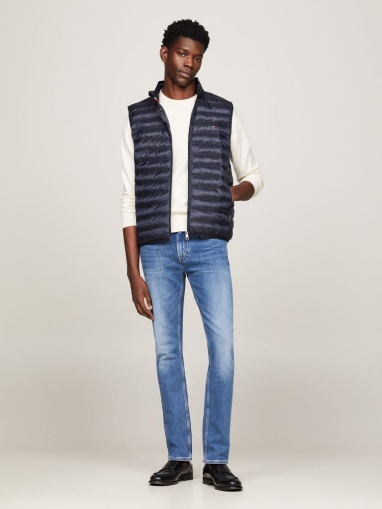 Blue PACKAGING QUILTED VEST FROM RECYCLED MATERIALS  Men