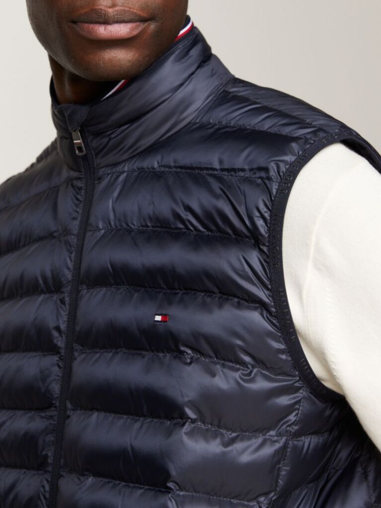 Blue PACKAGING QUILTED VEST FROM RECYCLED MATERIALS  Men