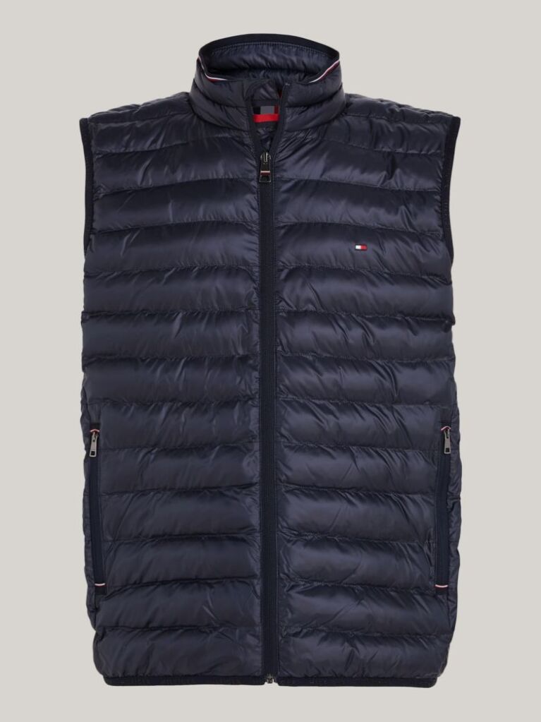 Blue PACKAGING QUILTED VEST FROM RECYCLED MATERIALS  Men