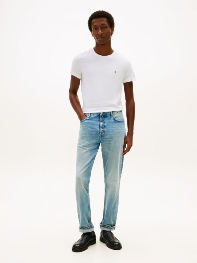 Alb Tricou Slim Fit TH Flex  Barbati