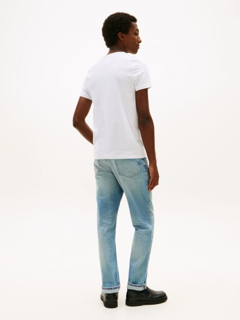 Alb Tricou Slim Fit TH Flex  Barbati