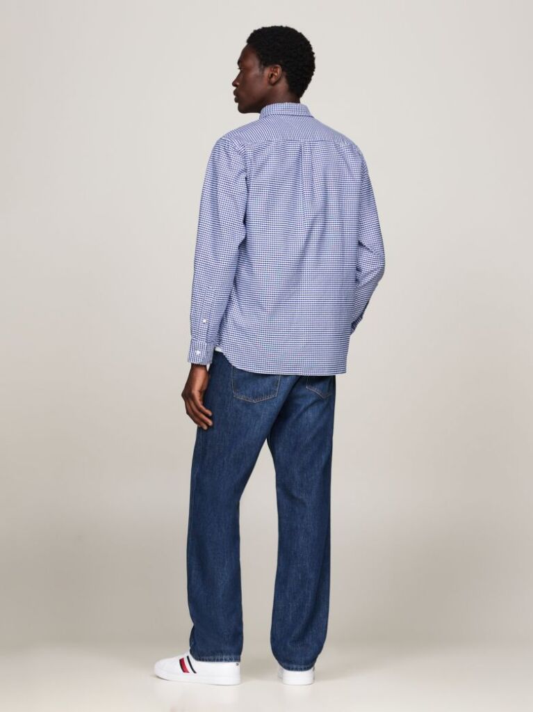 Blue Gingham Regular Fit Oxford Shirt  Men