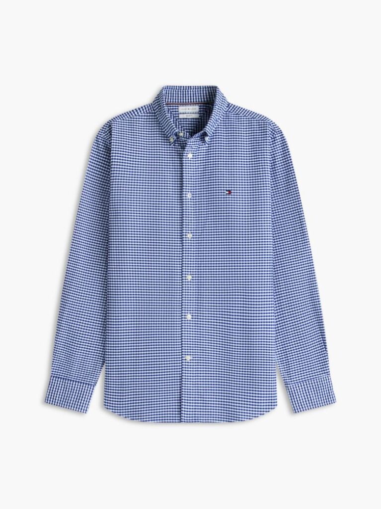 Blue Gingham Regular Fit Oxford Shirt  Men