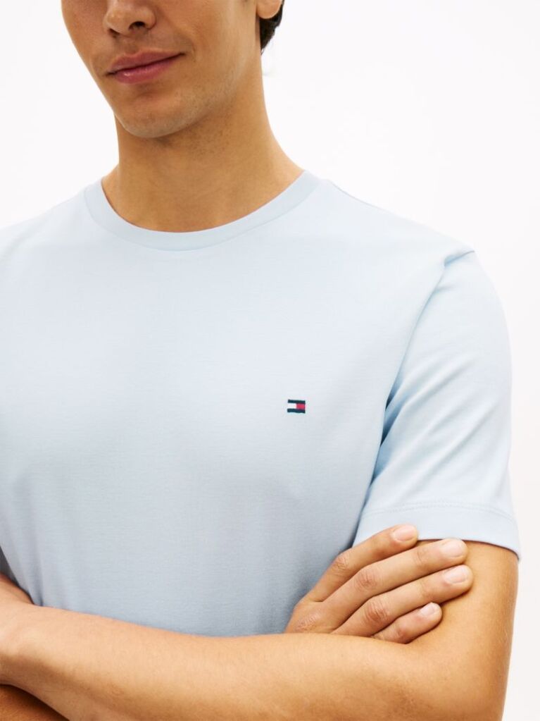 Blue Tricou Din Tricotaj Interlock  Barbati