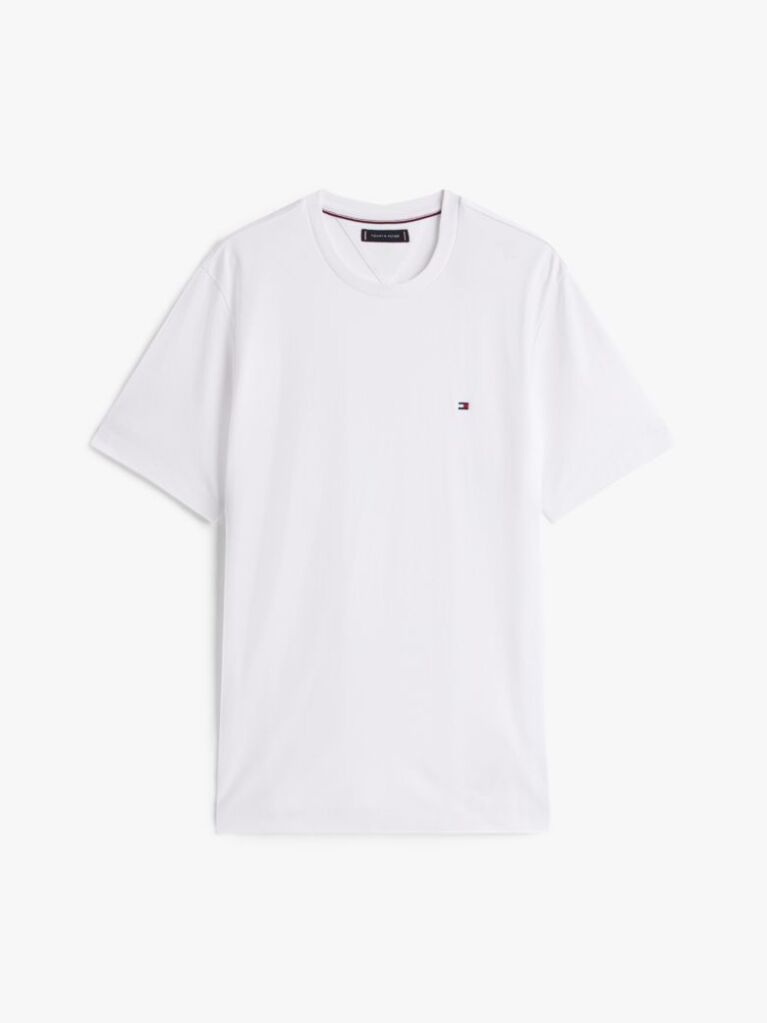 Alb Tricou Din Tricotaj Interlock  Barbati