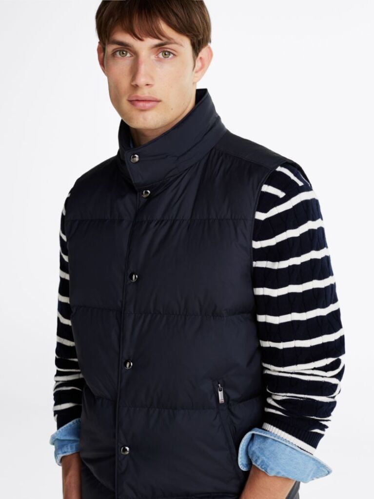 Blue Smart Casual Gilet  Men