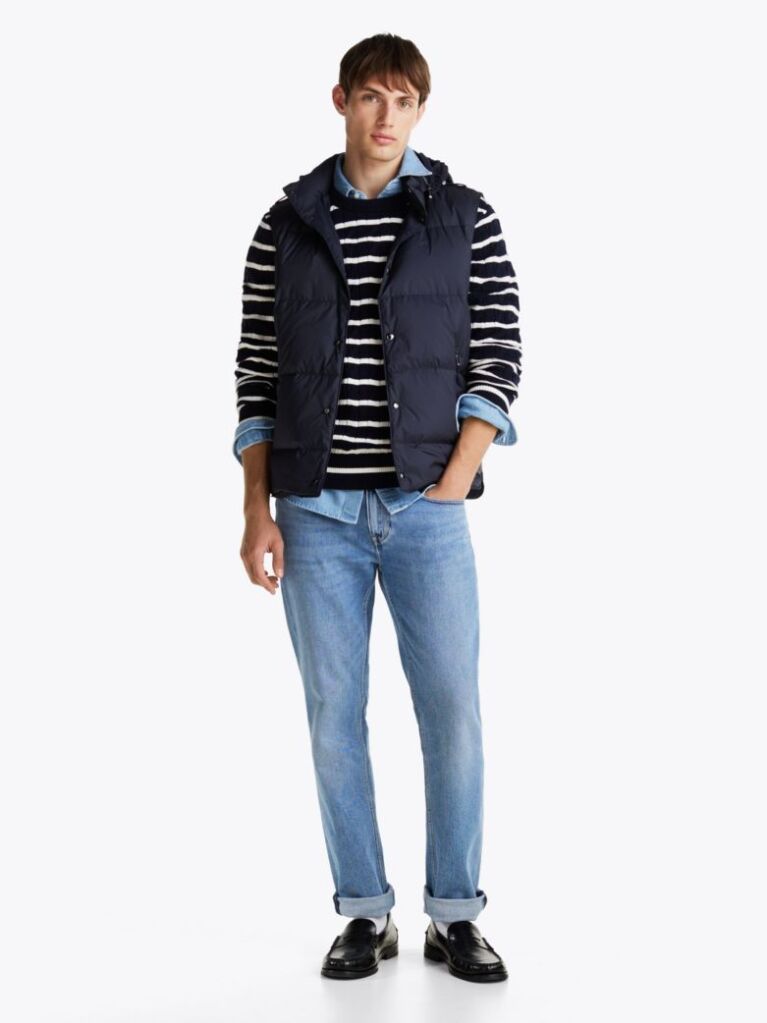 Blue Smart Casual Gilet  Men