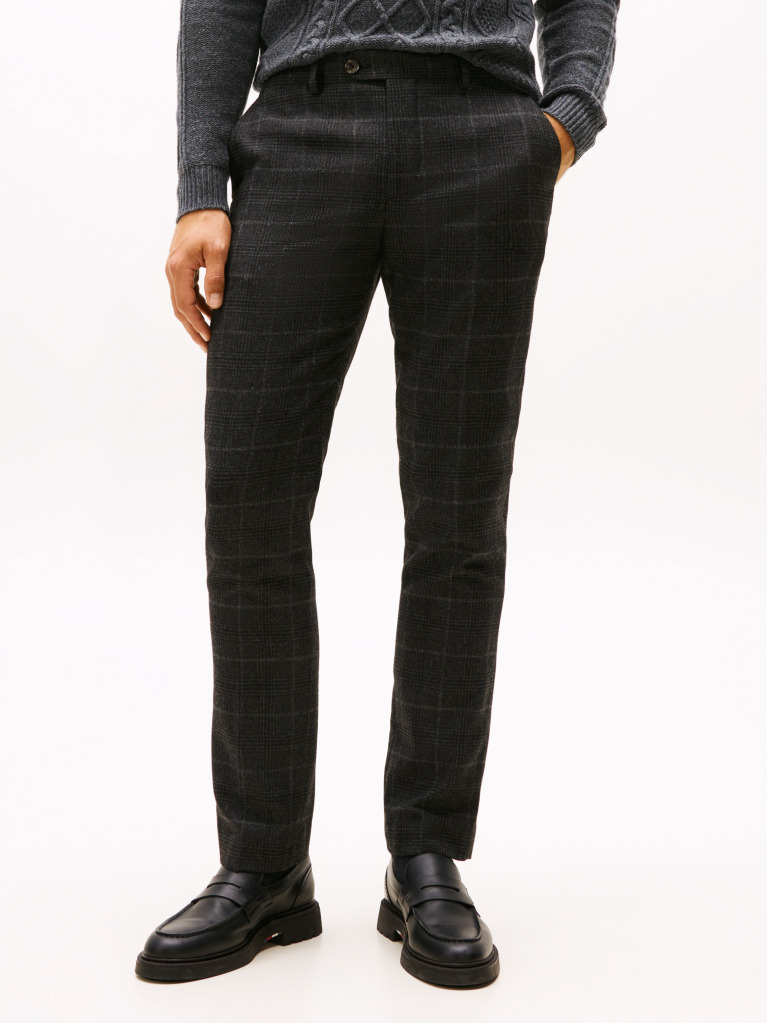 Gri Pantaloni Chino Smart Casual Denton Cu Croiala Straight  Barbati