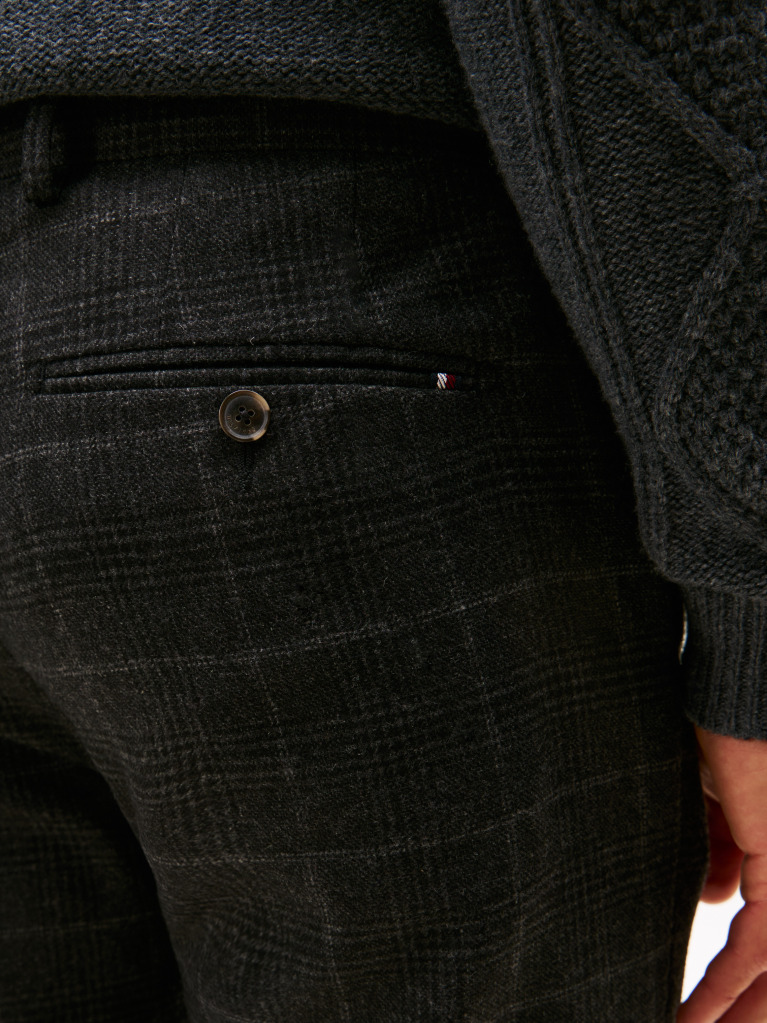 Gri Pantaloni Chino Smart Casual Denton Cu Croiala Straight  Barbati