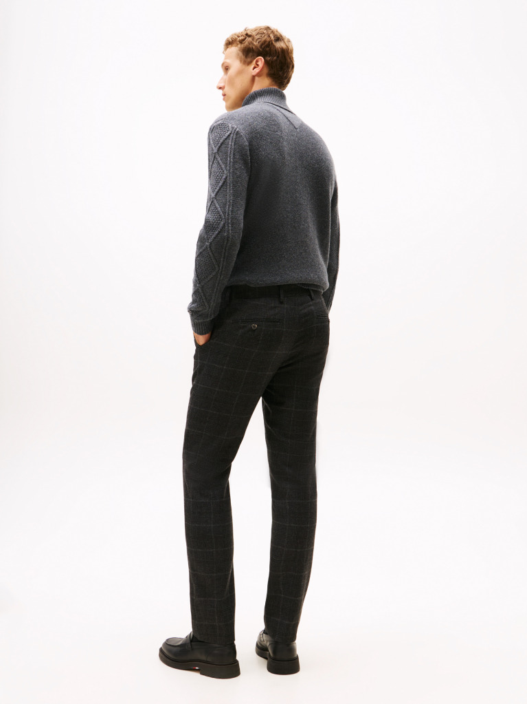 Gri Pantaloni Chino Smart Casual Denton Cu Croiala Straight  Barbati