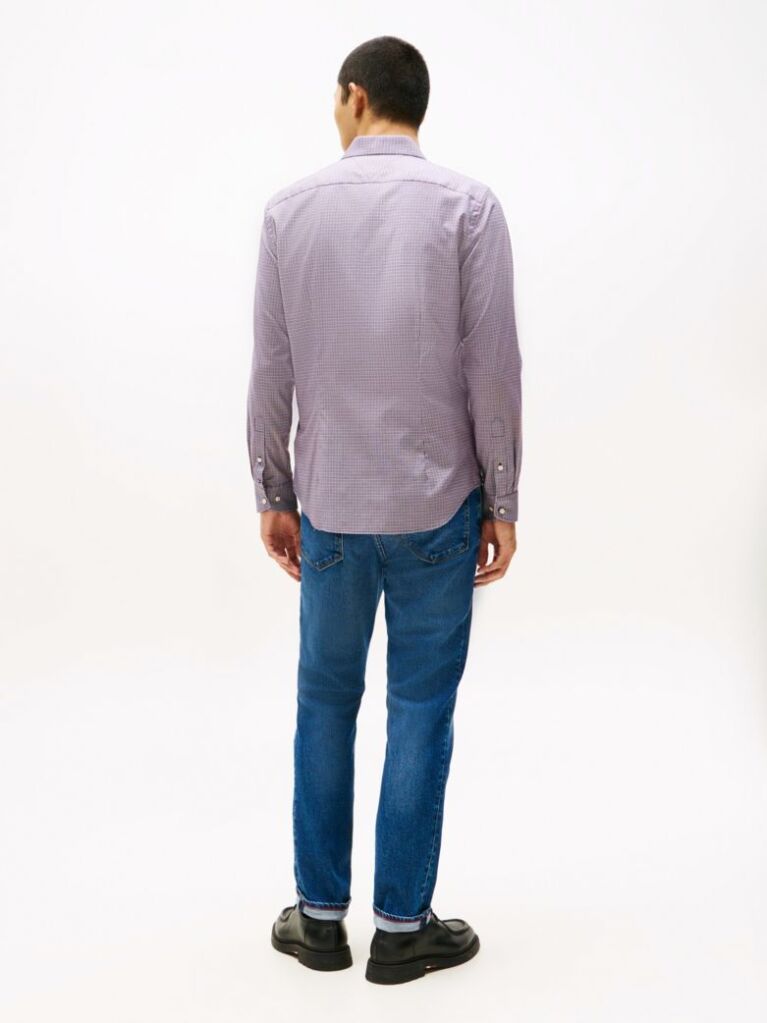 Multi Camasa Smart Casual Slim Cu Model Check Dobby  Barbati