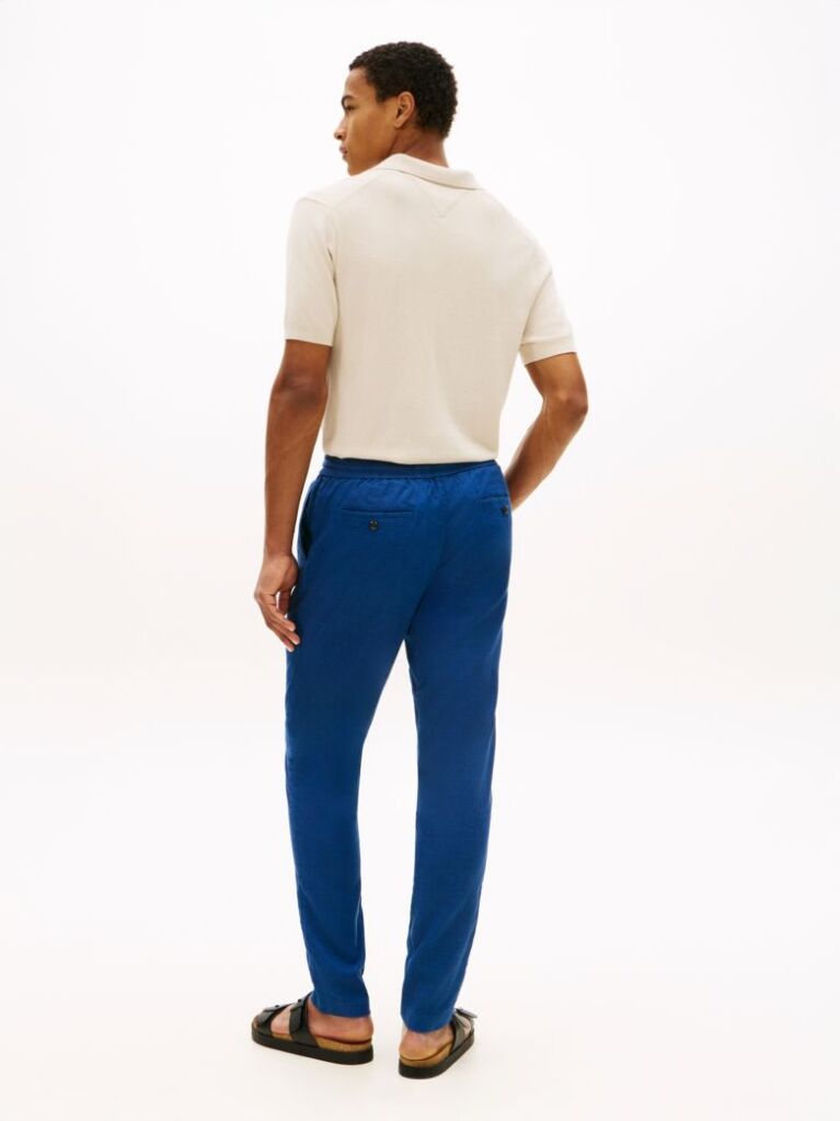 Blue Harlem Pantaloni Chino Din Amestec De In Cu Croiala Tapered  Barbati