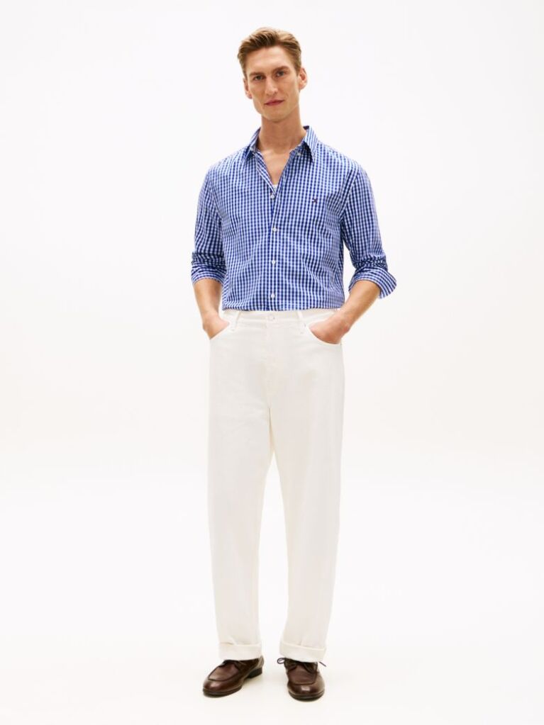 Multi Camasa TH Flex Din Poplin Cu Model In Carouri Si Croiala Regular  Barbati