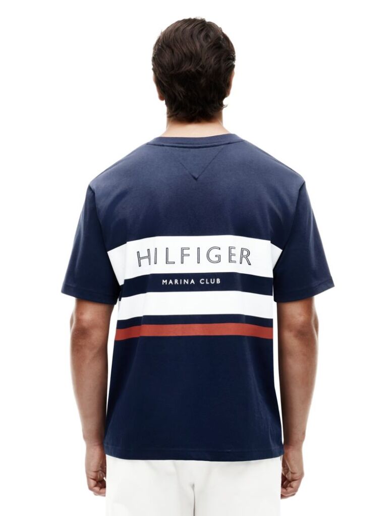 Blue Tricou Lejer Cu Logo Si Blocuri De Culoare  Barbati