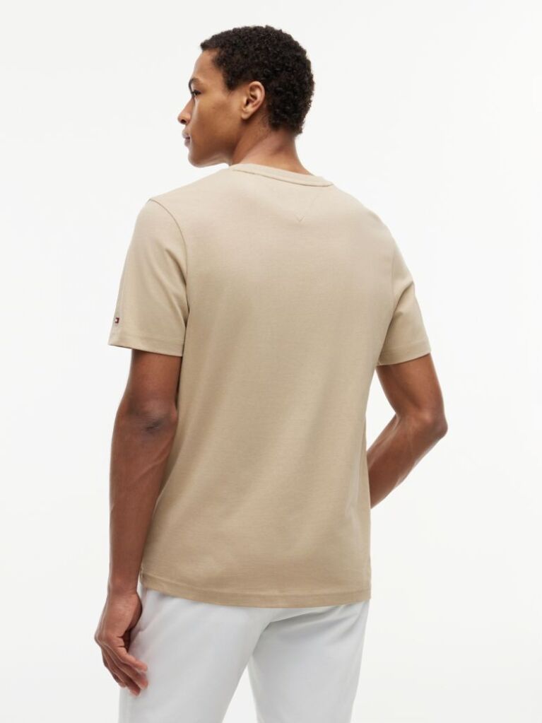 Bej Tricou Cu Imprimeu Grafic Si Logo  Barbati