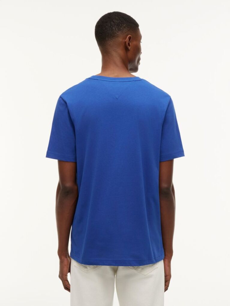 Blue Tricou Cu Imprimeu Grafic Si Logo  Barbati