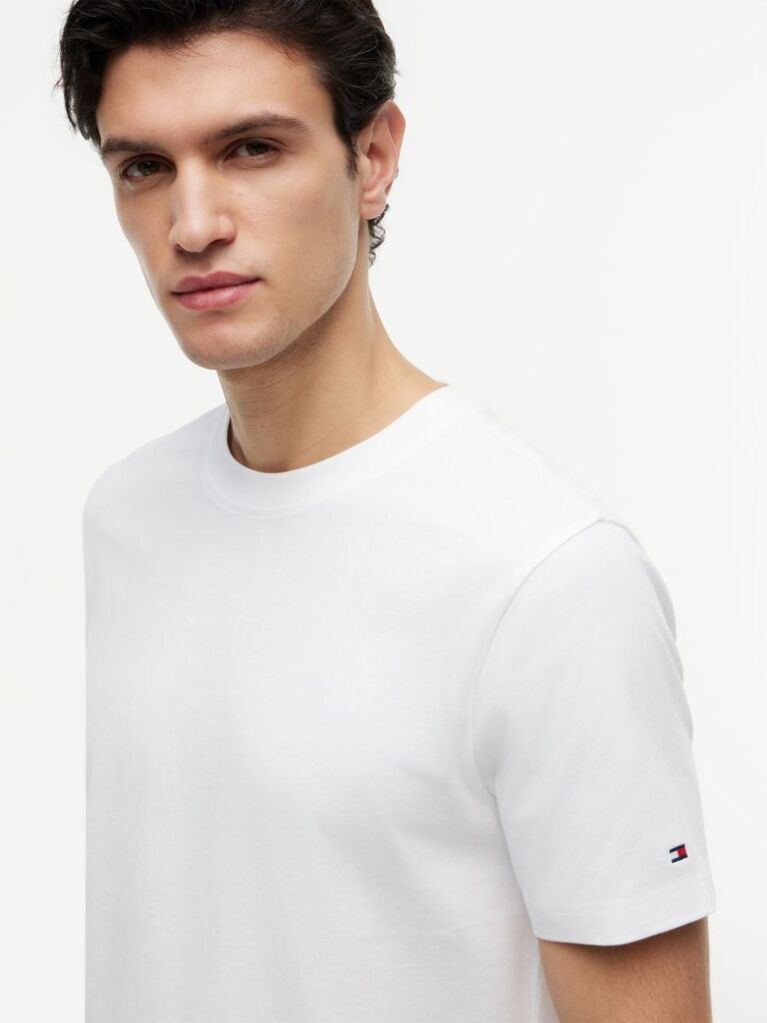 Alb Tricou Cu Logo Pe Spate  Barbati