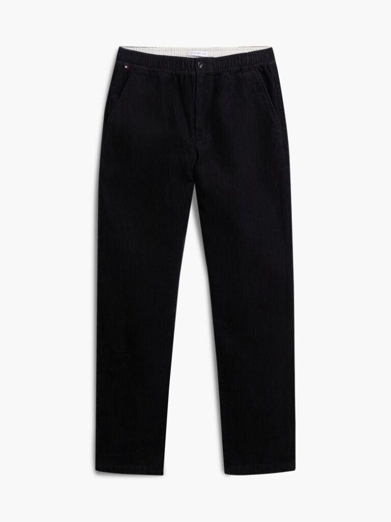 Negru Pantaloni Chinos Dover Din Catifea Cu Croiala Regular Dreapta  Barbati