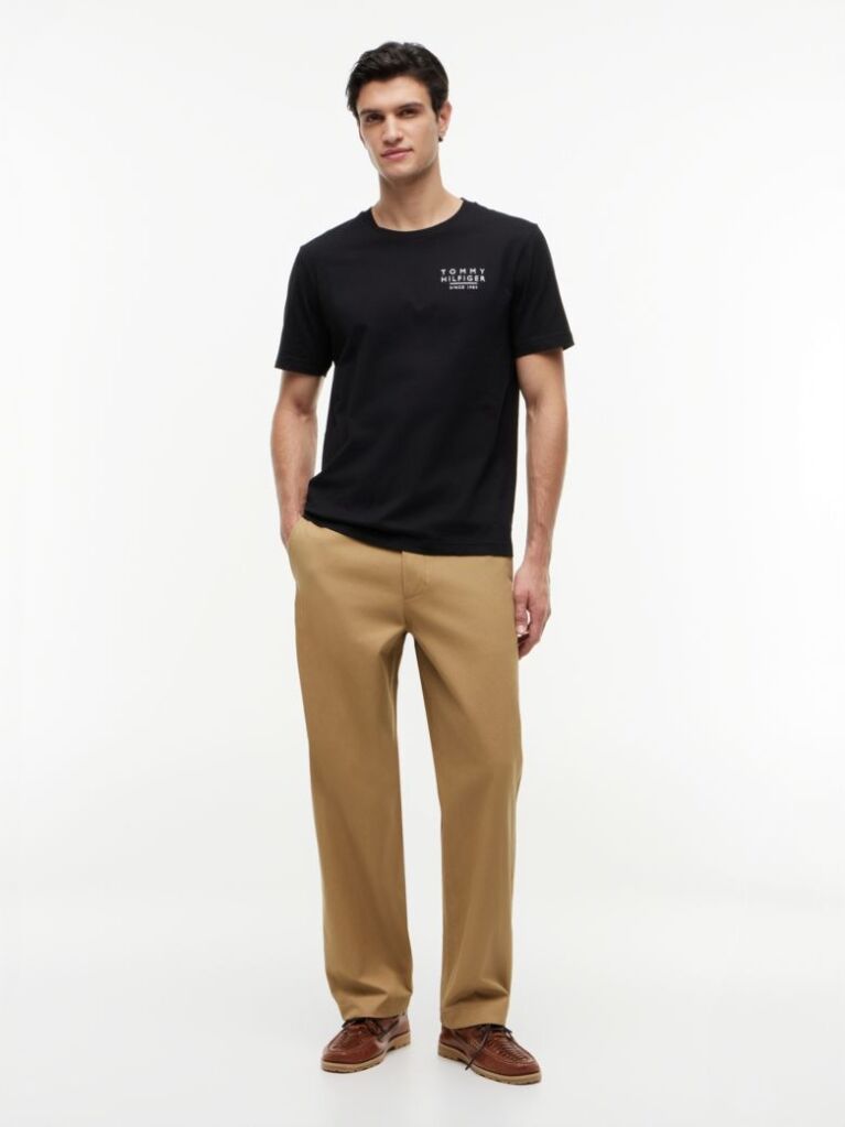 Negru Tricou Din Jersey Cu Imprimeu Grafic Pe Spate Cu Steag Ondulat  Barbati