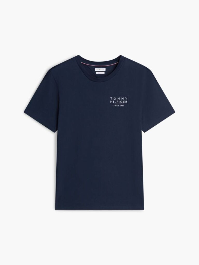 Blue Tricou Din Jersey Cu Imprimeu Grafic Pe Spate Cu Steag Ondulat  Barbati