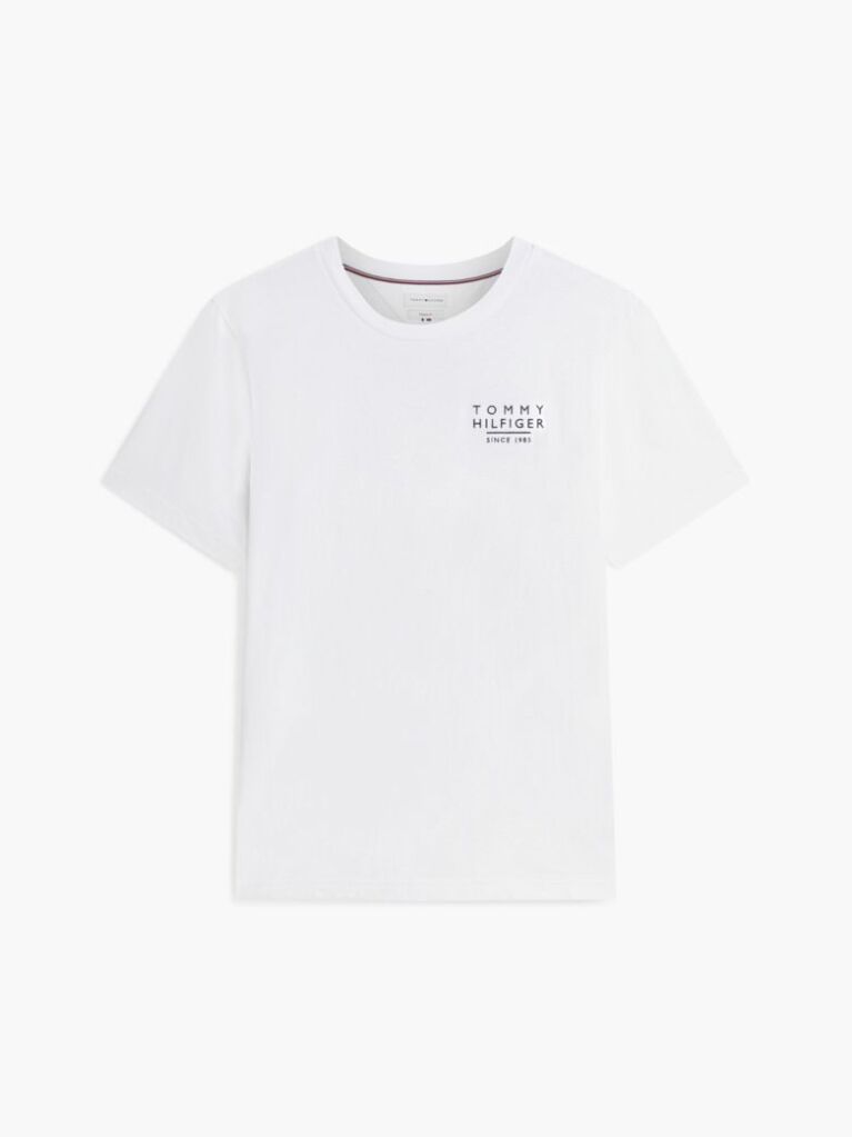 Alb Tricou Din Jersey Cu Imprimeu Grafic Pe Spate Cu Steag Ondulat  Barbati