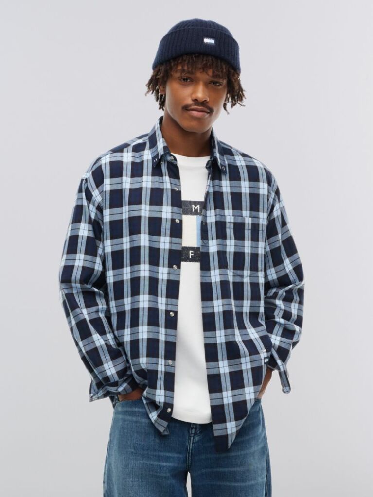 Blue Tommy Hilfiger x FRGMT Regular Check Shirt  Men