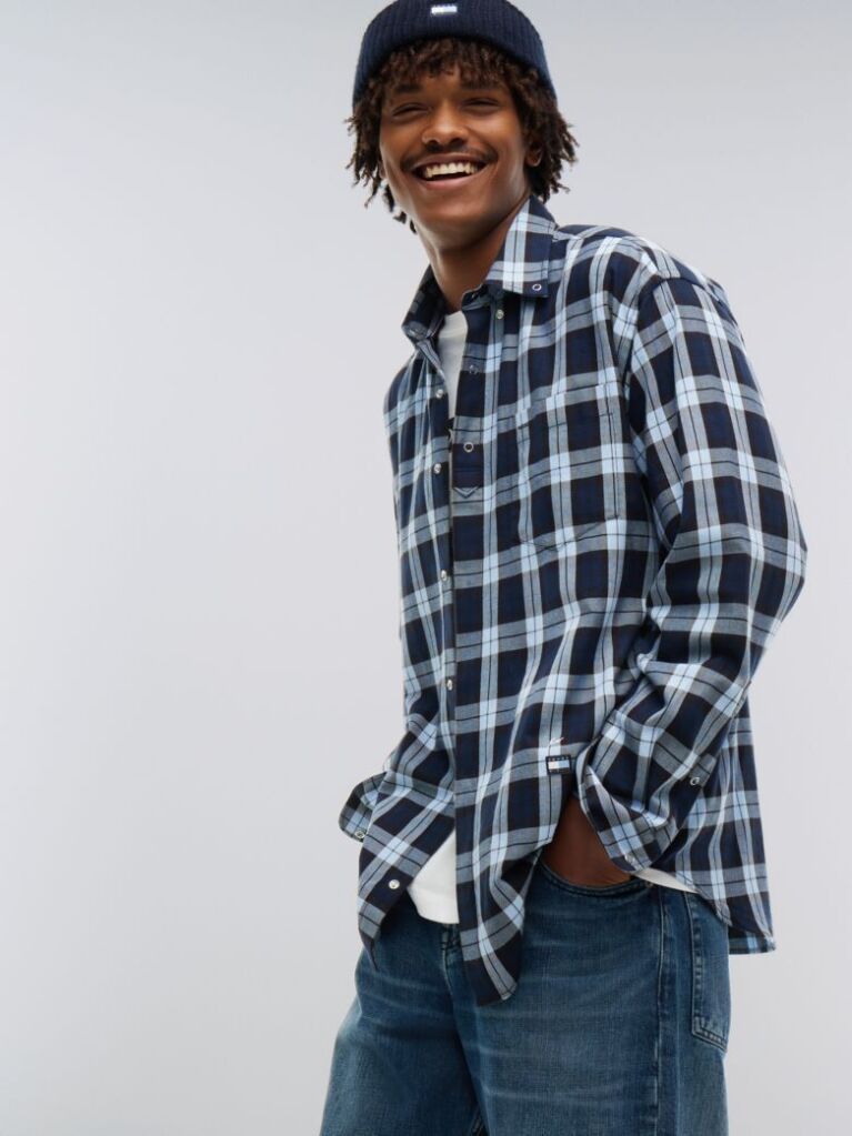 Blue Tommy Hilfiger x FRGMT Regular Check Shirt  Men