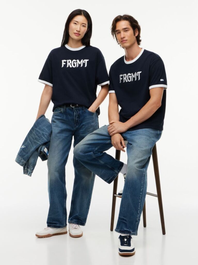 Blue Tommy Hilfiger x FRGMT Ringer T-Shirt Cu Croiala Regular  Barbati