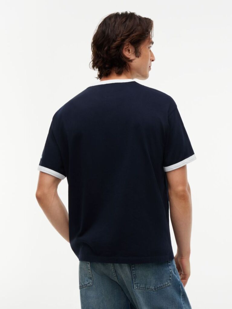 Blue Tommy Hilfiger x FRGMT Ringer T-Shirt Cu Croiala Regular  Barbati