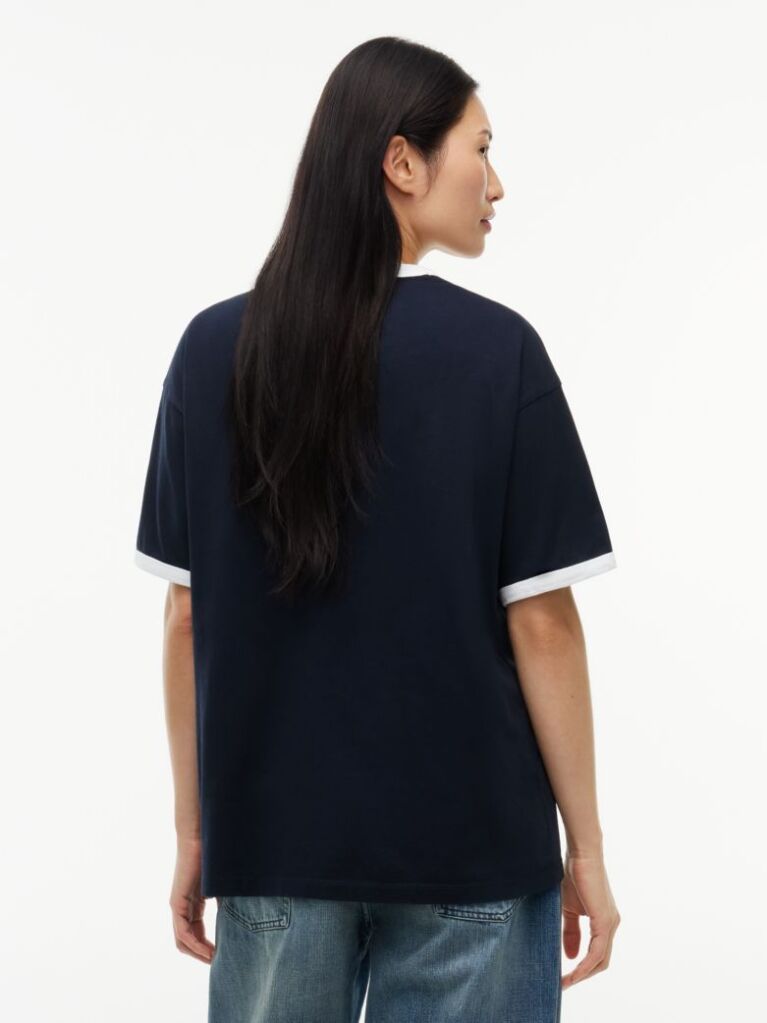 Blue Tommy Hilfiger x FRGMT Ringer T-Shirt Cu Croiala Regular  Barbati