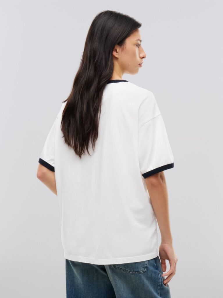 Bej Tommy Hilfiger x FRGMT Ringer T-Shirt Cu Croiala Regular  Barbati