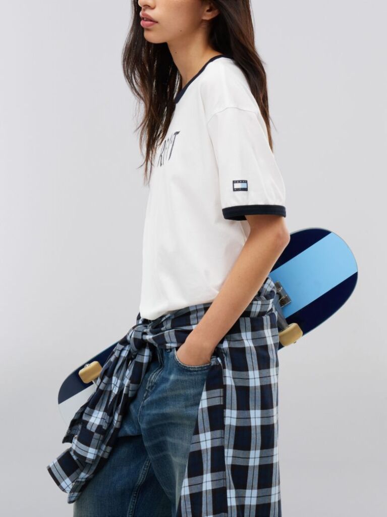 Bej Tommy Hilfiger x FRGMT Ringer T-Shirt Cu Croiala Regular  Barbati