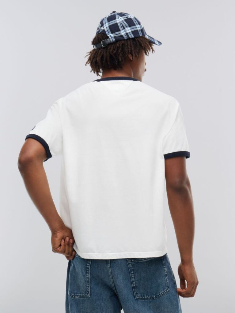 Bej Tommy Hilfiger x FRGMT Ringer T-Shirt Cu Croiala Regular  Barbati
