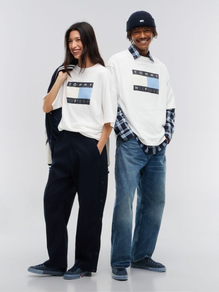 Bej Tommy Hilfiger x FRGMT T-Shirt Din jerseu Cu Croiala Lejera  Barbati