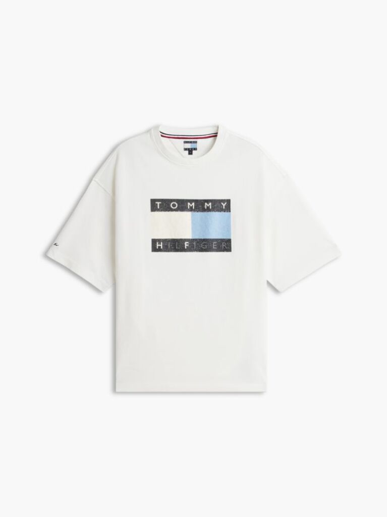Bej Tommy Hilfiger x FRGMT T-Shirt Din jerseu Cu Croiala Lejera  Barbati