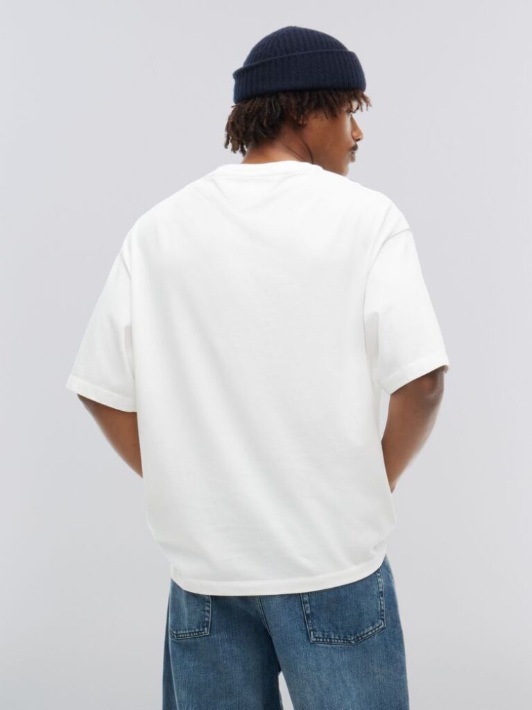 Bej Tommy Hilfiger x FRGMT T-Shirt Din jerseu Cu Croiala Lejera  Barbati