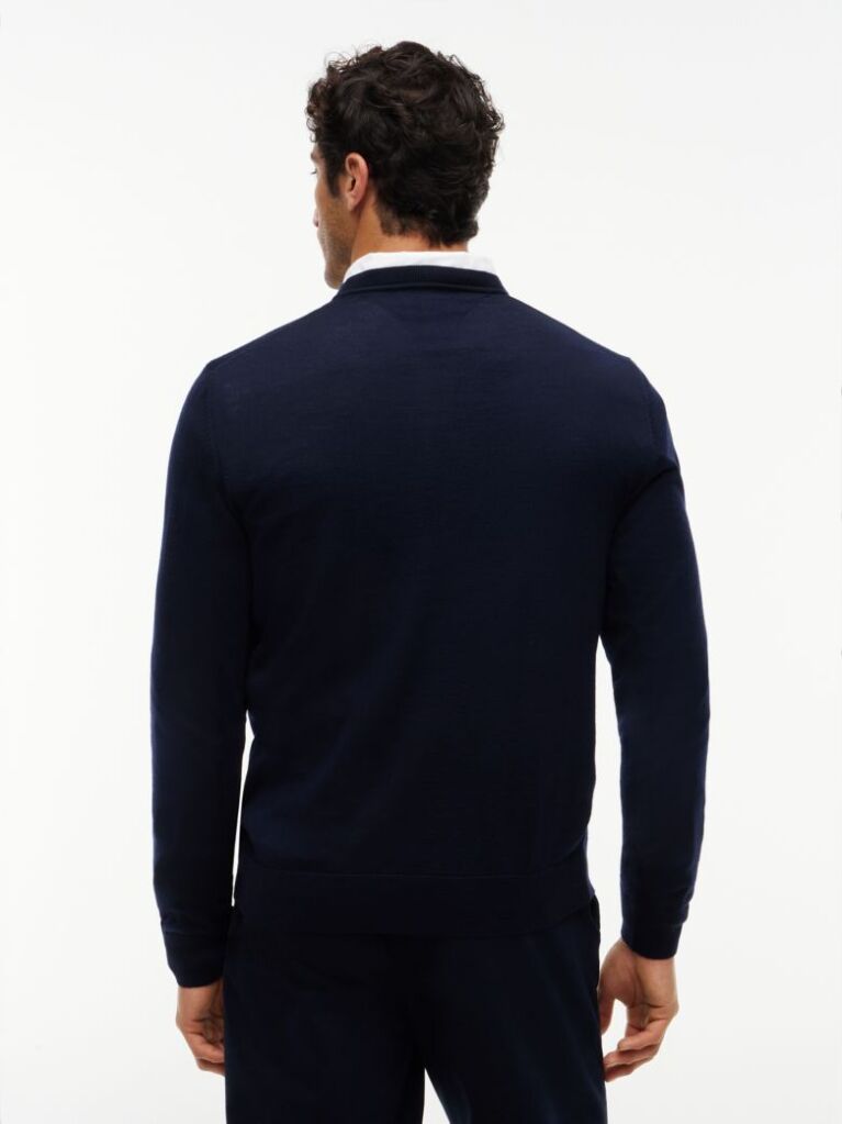 Blue New York Label Pure Wool Jumper  Men