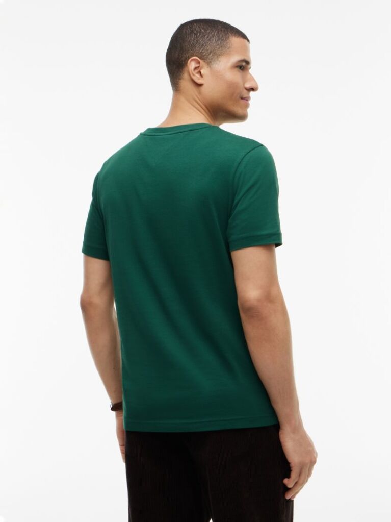 Verde T-Shirt Din Jerseu Cu Logo Si Guler Rotund  Barbati